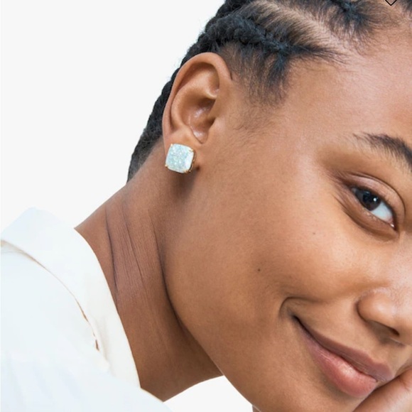 KATE SPADE Crystal Square Opal Stud Earrings - Picture 10 of 12